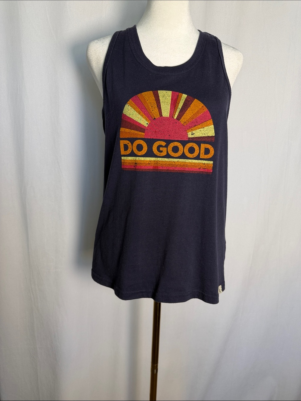 Cotopaxi Women's Do Good Graphic Tank Top Size S Navy
